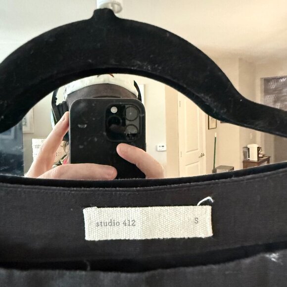 Studio 412 Linen Shift Dress Size Small Color Black - Picture 3 of 5